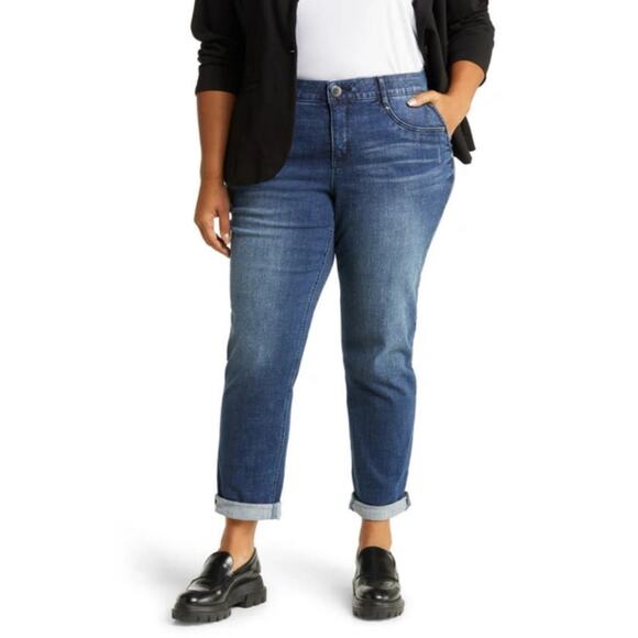 Wit & Wisdom Denim - Wit & Wisdom Ab-Solution Cuffed Straight Leg Jeans, Size 16W